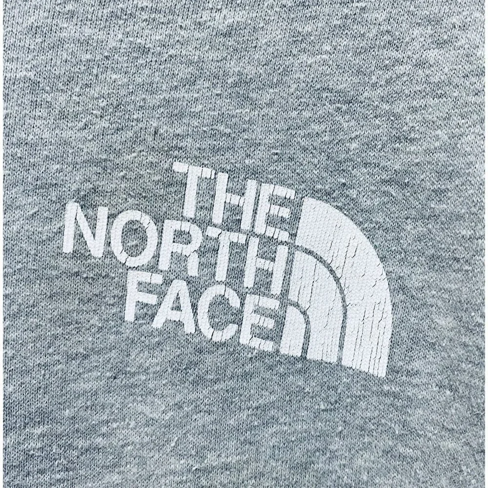 The North Face Hoodie Mens Large Gray Never Stop Exploring Graphic Fleece Hiking